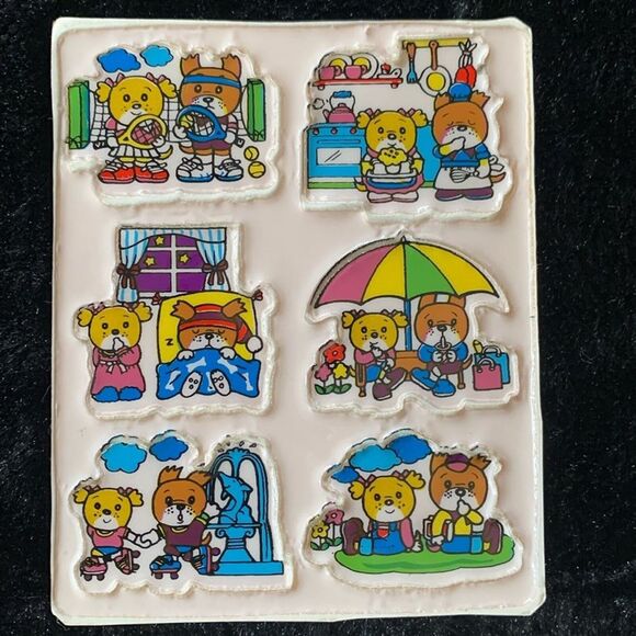 Sanrio Other - Bobby and Kate, Puffy Sticker Set, Japan, 80s